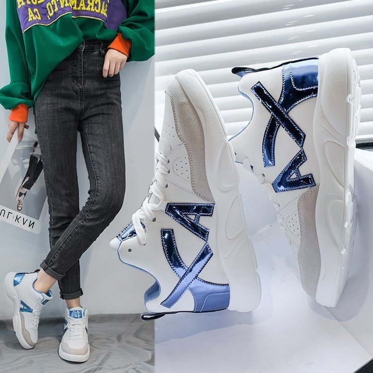 Stijl dames wandelschoenen fleece geïsoleerde witte hardloopschoenen dames sneakers hoge top warme damesschoenen