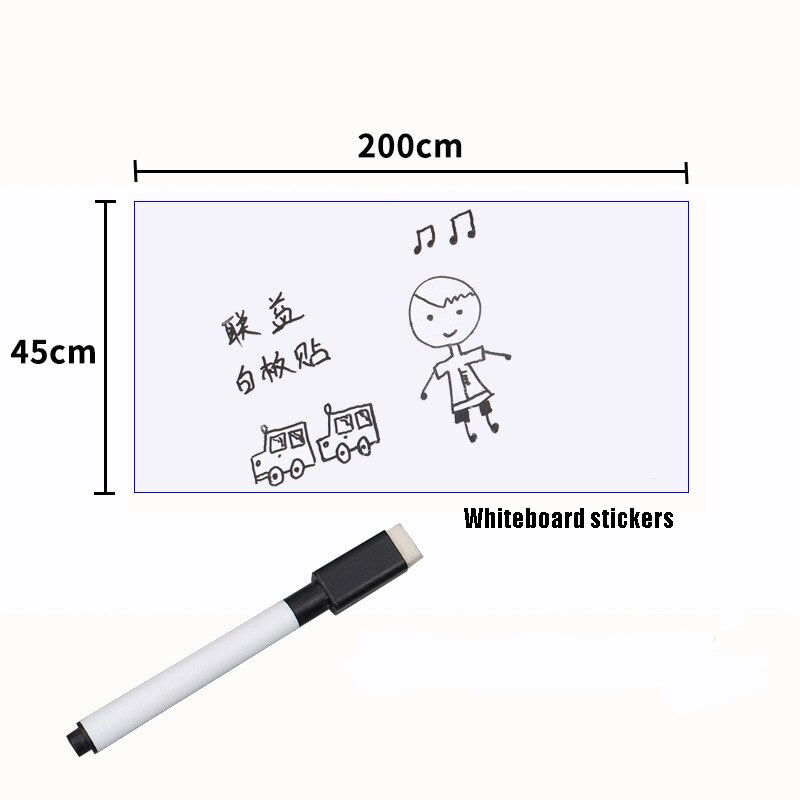 Verdikte Blackboard Muursticker Pvc Onderwijs Bericht Board Graffiti Muur Sticker Milieubescherming Whiteboard Plakken: C