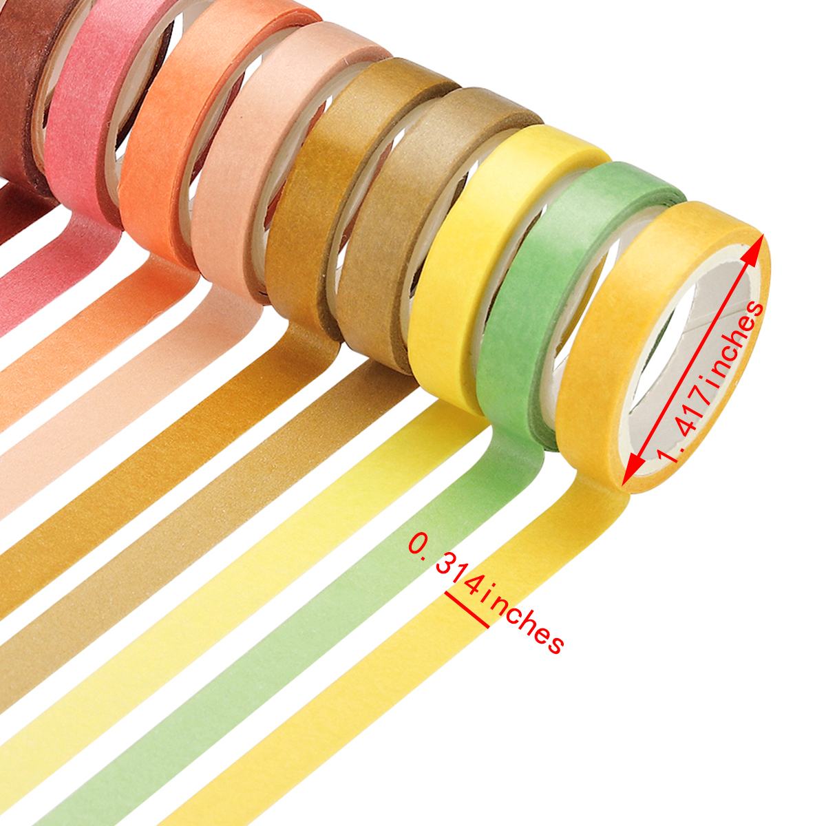 Agutape 60 stks/doos Regenboog Effen Kleur Japanse Masking Washi Papier Tape Lijm Afdrukken DIY Scrapbooking Deco Washi Tape Set