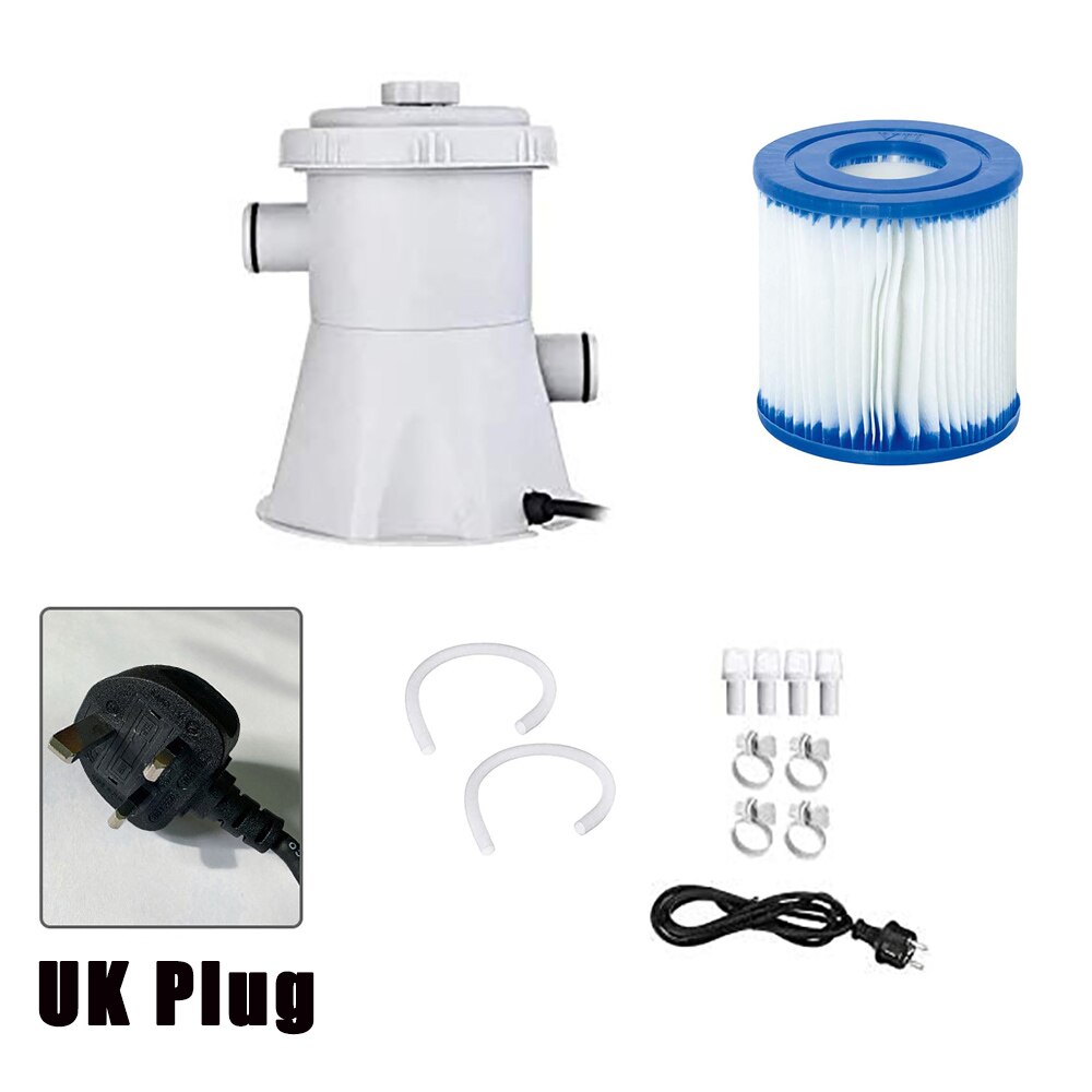 Uima-altaan pumppu uima-altaan suodatinpumppu durol fable ja käytännöllinen uima-altaan suodatinpuhdistin vedenpuhdistinpumppu altaan puhdistukseen: Uk -pistoke