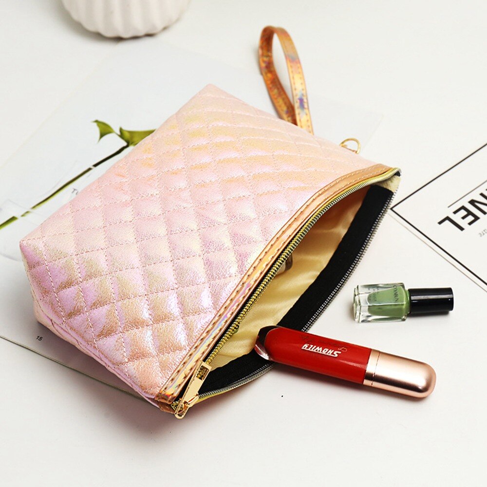 Mode Plaid Vrouwen Cosmetische Tas Toevallige Make Up Bag Travel Organizer Storage Cosmetische Case Wassen Beauty Bag