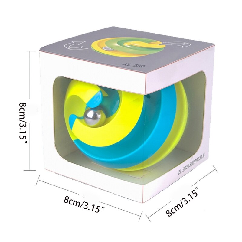 R9JD giocattolo con punta delle dita Fidget Spinner palla di perline colorate giocattoli in miniatura novità ragazzi ragazze regalo per feste giocattolo per ansia antistress