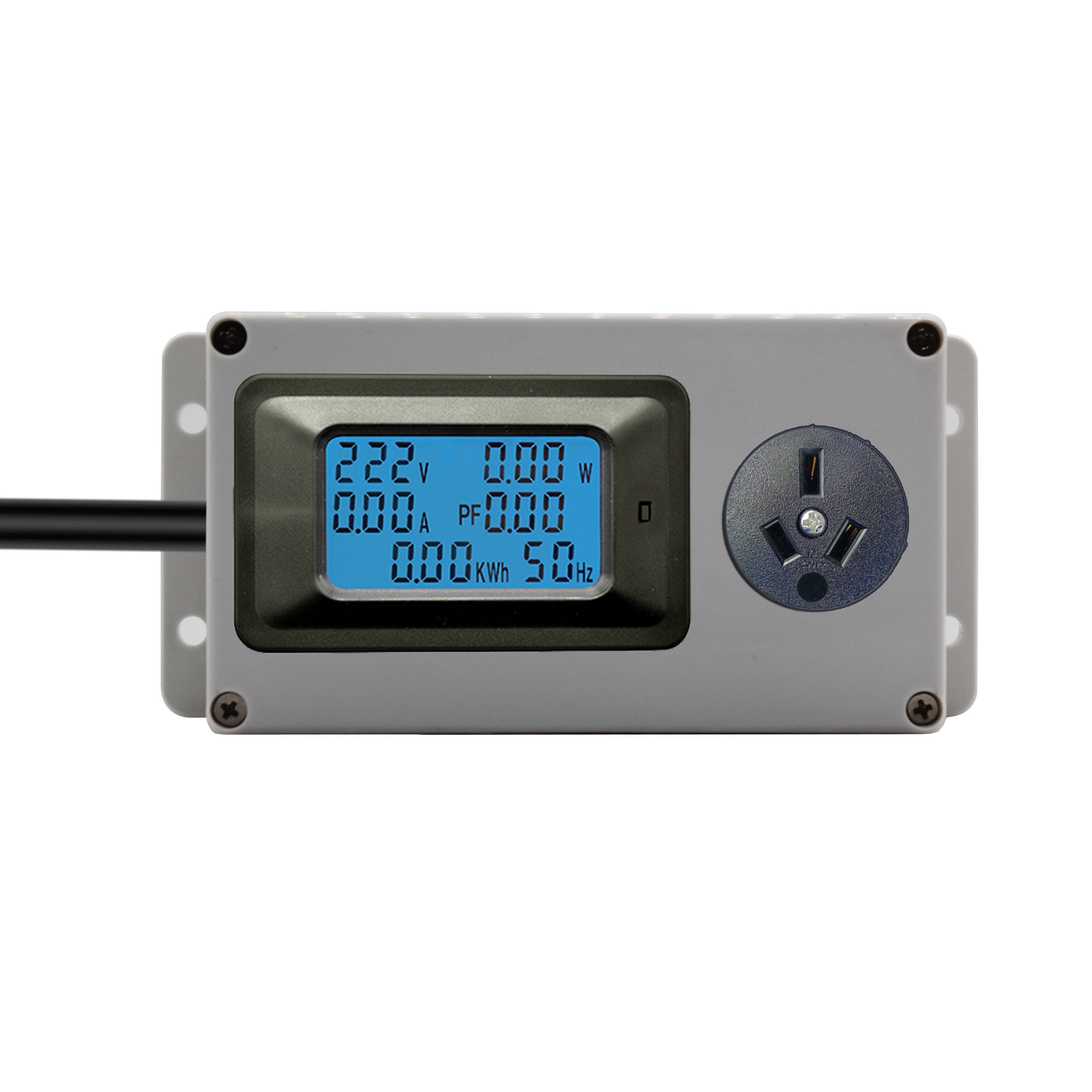 intelligent socket display energy power ampere voltage frequency with power plug cable Australia socket can display A V Hz W kwh