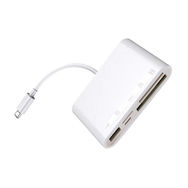Ios 13 sd tf xqd kort usb 3.0 kortläsare stöd usb mus u flash disk enhet otg adapter för iphone 11 pro max x xs  xr 7 8 12