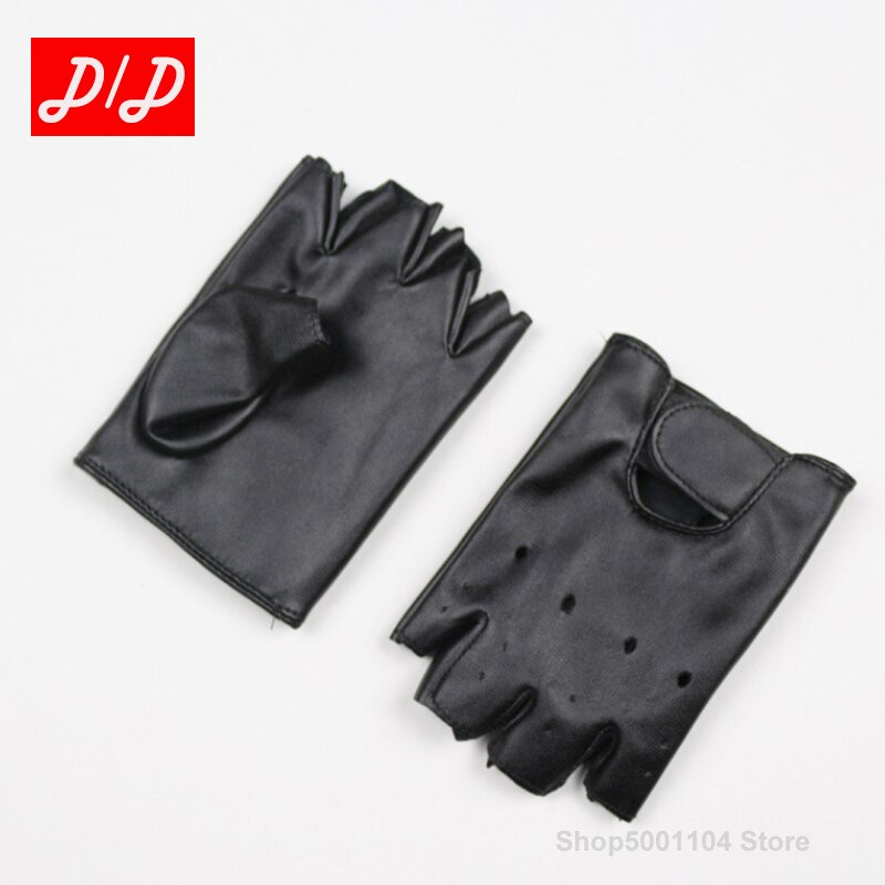 Cool Leather Gloves For Kids Fingerless Semi fingerless Glove For 5-13 Years Child Half-finger Children mittens For G03