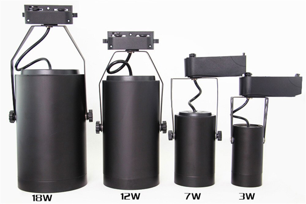 LED Track verlichting 3 W 7 W 12 W 18 W Track Verlichting Retail Spot Wandlamp Rail Spots Vervangen halogeen Lampen Wit/Zwart