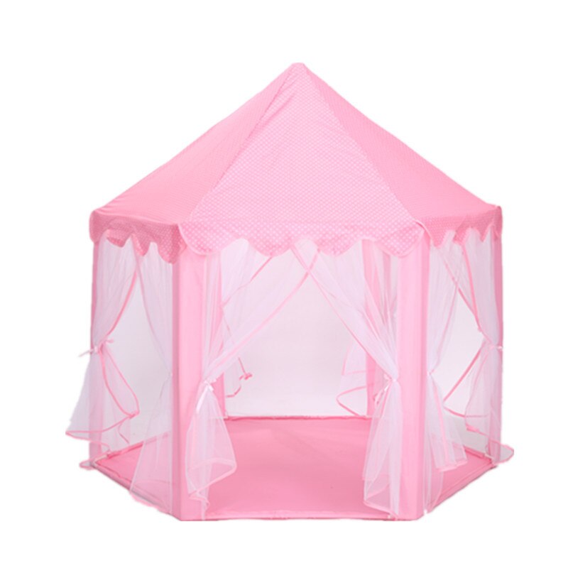 Baby Toys Tent Portable Folding Prince Princess Tent Children Castle Play House Outdoor Beach barraca infantil For Kids: Tent Pink