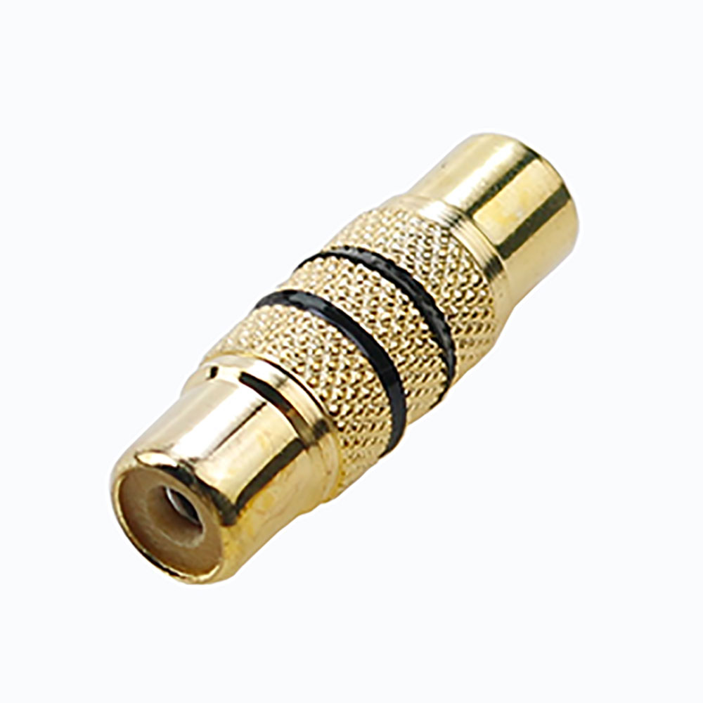 RCA Female to RCA Female Audio Video Cable Jack Plug Adapter Connector RCA to 2/3 RCA Jack Connector: Brown