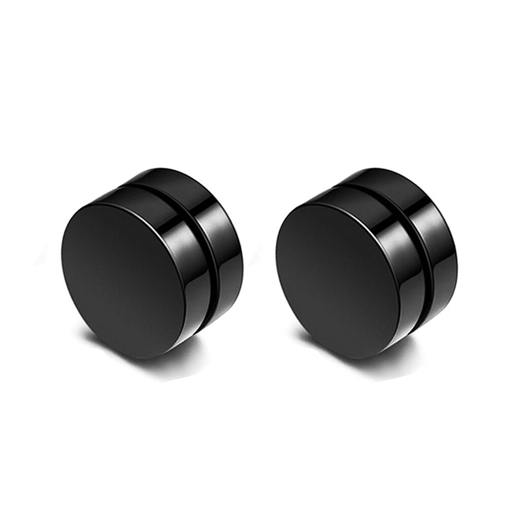 2 Pairs Rvs Magnetische Stud Oorbellen Voor Mannen Vrouwen Non Piercing Clip On Cz Oorbellen Set: A 1Pair