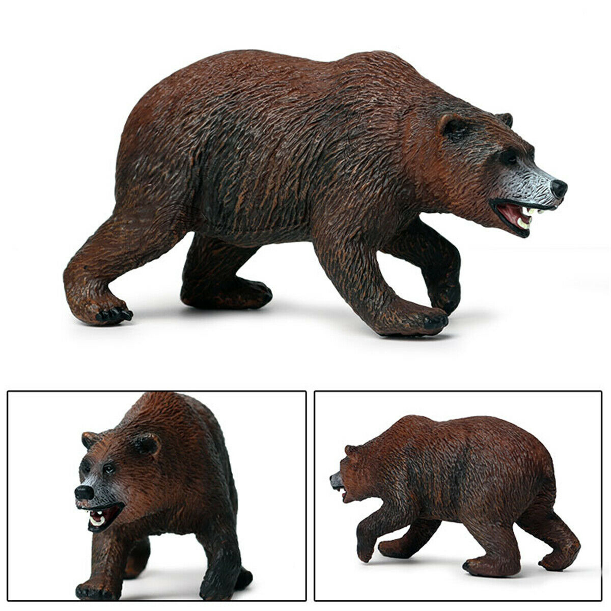 Agressieve Bruine Beer Grizzly Bear Figuur Animal Decor Collector Kid Speelgoed Simulatie Model Dier Collector Decor