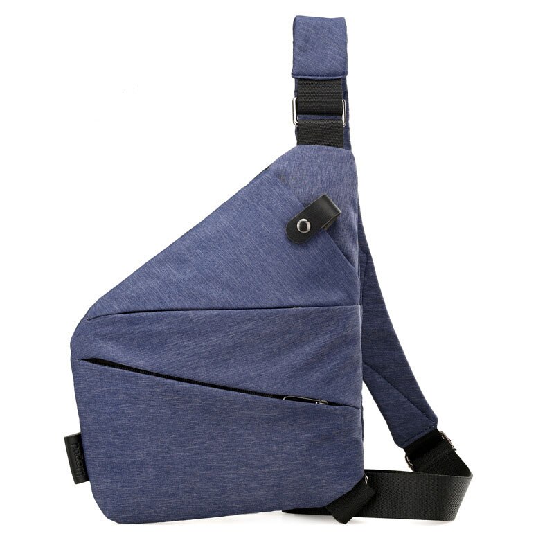 Mode Unisex Tas Sling Casual Canvas Borst Zak Eenvoudige Enkele Schoudertas Voor Unisex Anti Diefstal Crossbody Tassen: B Blue