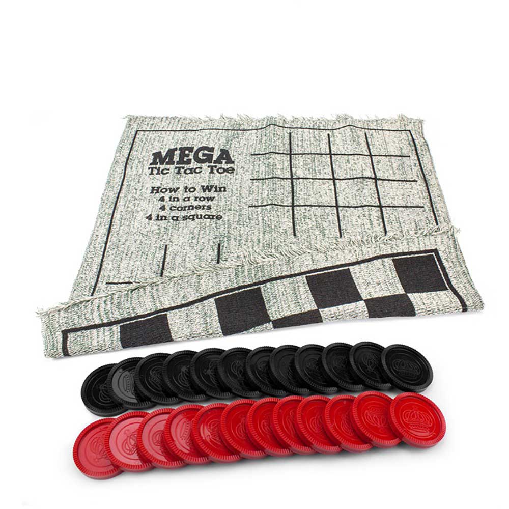 IKAUOIE Checkers Set Board Game With Checkered Double-Sided Carpets Carpet Chess Indoor Outdoor Board Games