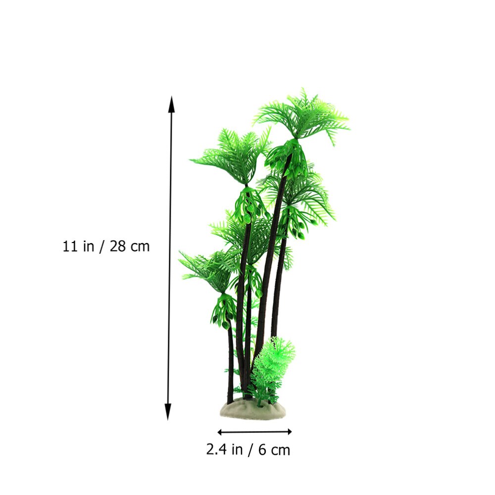 1Pc Waterplanten Ornament Kokospalm Ornament Aquarium Decoratie Kunstmatige Ornament Decor Voor Thuis Aquarium