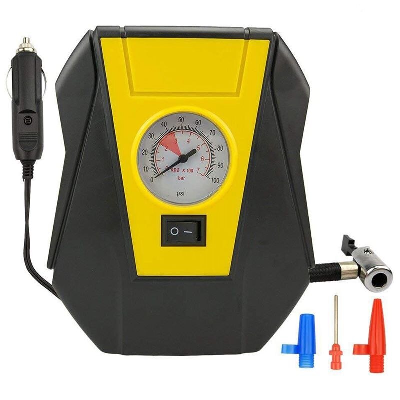 Dækpumpe bil luftkompressor elektrisk pumpe bærbar auto 12v dc volt 100 psi
