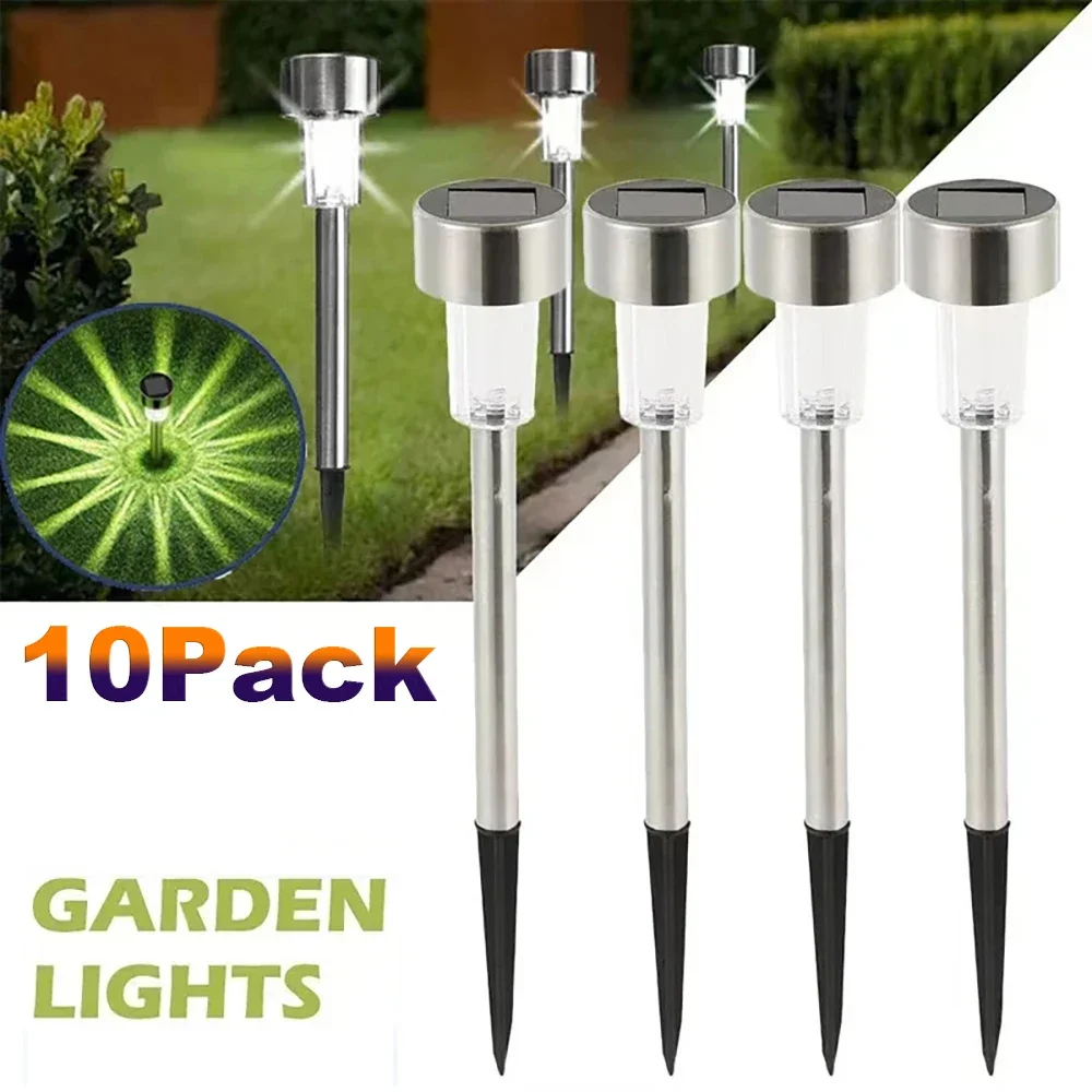Led solar caminho luzes do gramado ao ar livre ip65 à prova dip65 água lanterna decoração lâmpadas para jardim passarela caminho garagem pátio quintal gramado