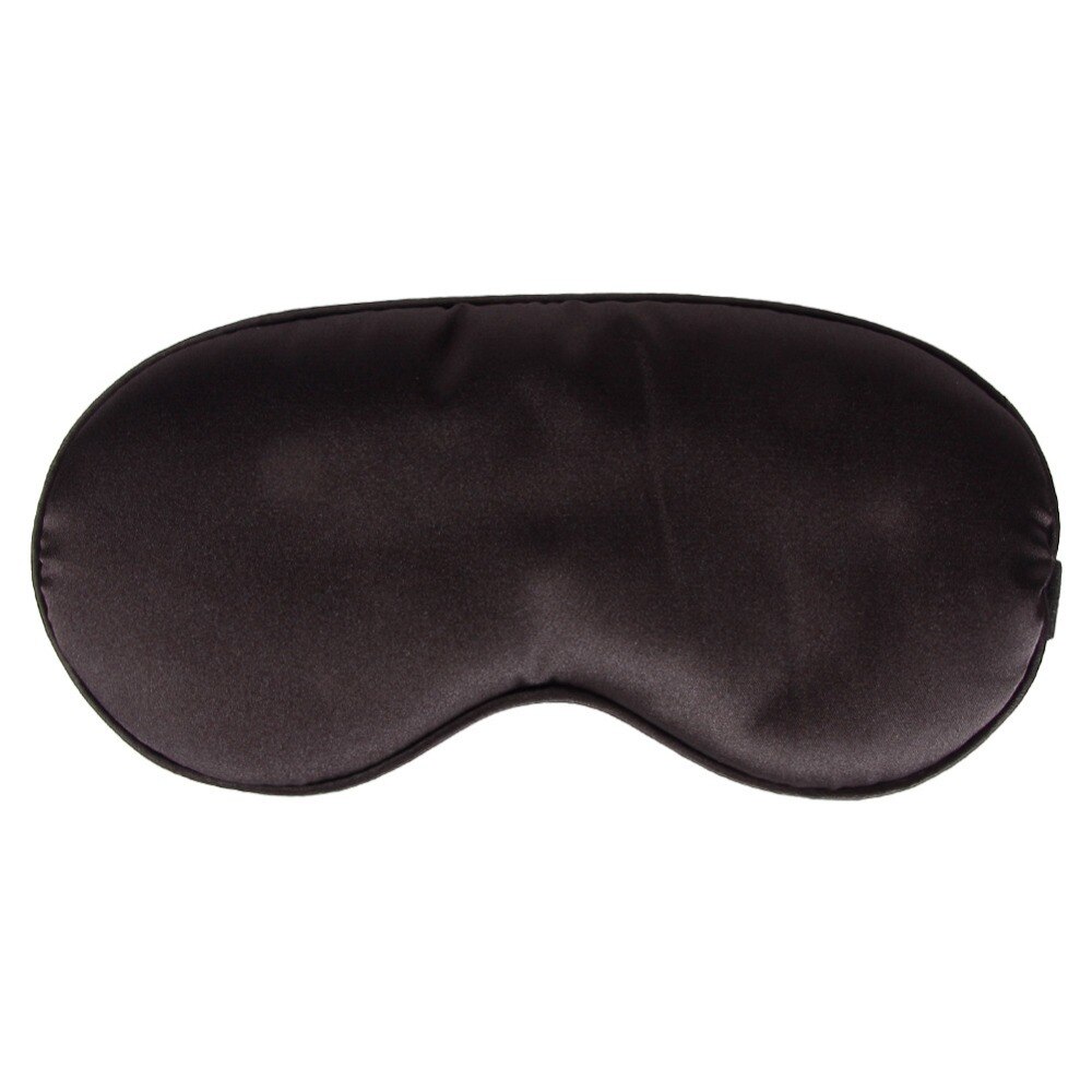 1Pcs Pure Zijde Sleep Rest Eye Mask Gewatteerde Shade Cover Travel Relax Aid Blinddoeken 10 Kleuren Normaal Eyeshade #245327