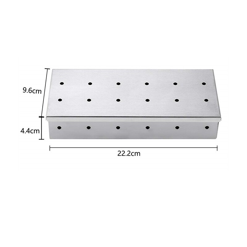 1Pc Wood Chip Smoker Box For Barbecue Grill Stainless Steel Hole Cold Smoke Generator Custom Box BBQ Grill Accessories