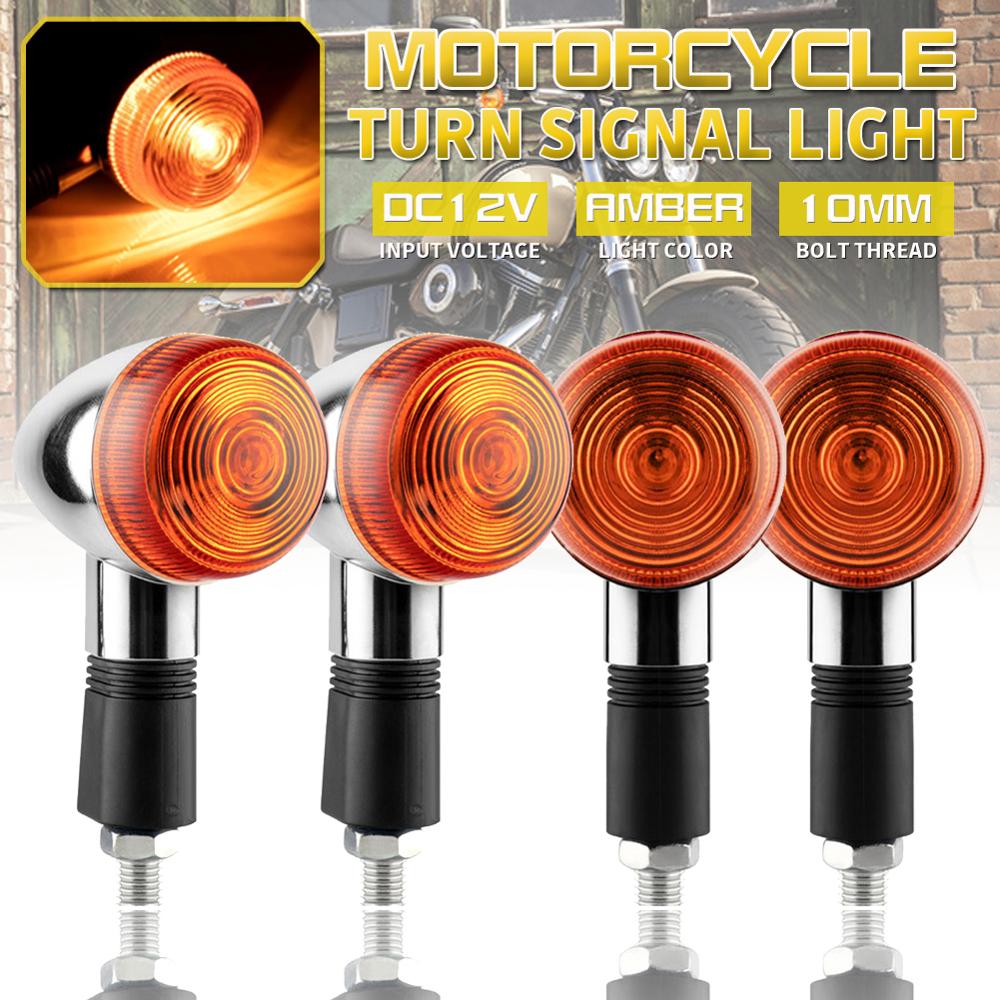 Knipperlichten Motorcycle Chrome Bullet Indicator Oogkleppen Amber 4Pcs 12V