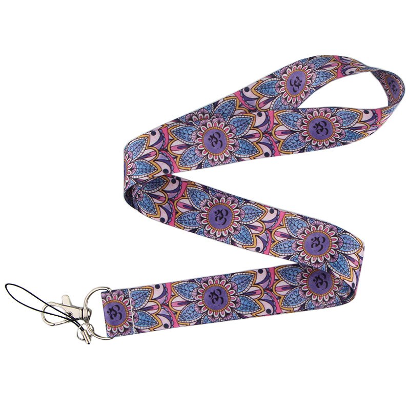CB1109 Moon Cute Yoga Neck Strap Lanyard for ID Card Key Chain USB Badge Holder Keychain Straps Rope DIY Lariat Lanyard: 1