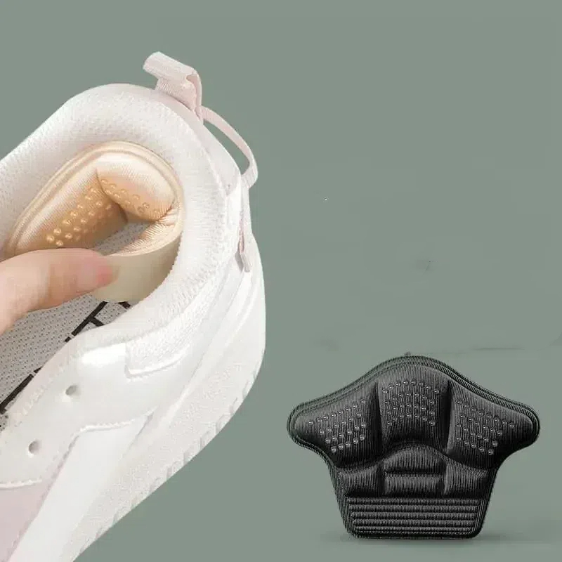 1 paar hielkussens - hielbescherming - inlegzolen voor te grote schoenen - hielkussen om schoenen te verminderen - hielinlegzolen: GRIJS