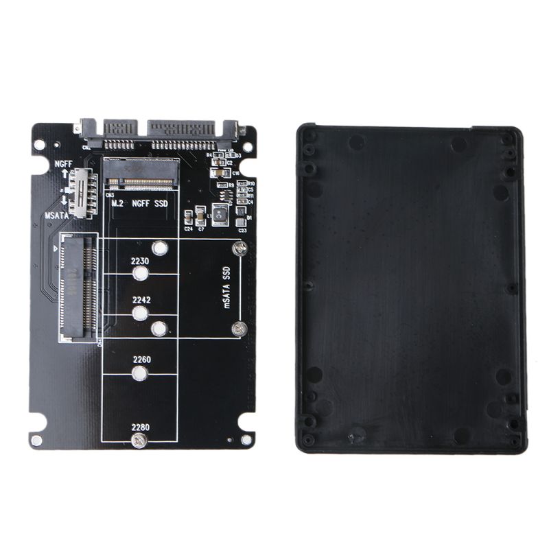 MSATA/M.2 zu SATA3 Adapter Karte Gehäbenutzen Kasten für 2.5 "SSD PC Computer 090F