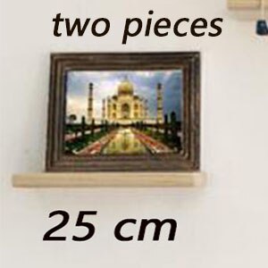 Bamboe wandopbergrek, scheidingswand, woonkamer tv-hangdecoratieframe, slaapkamerwand, massief houten plank, 2- delig: Houtkleur 25 cm