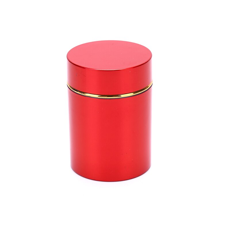 70ML Smell Proof Container Herb Stash Sealed Can Tea Strage Bottles Jars Boxes: Red