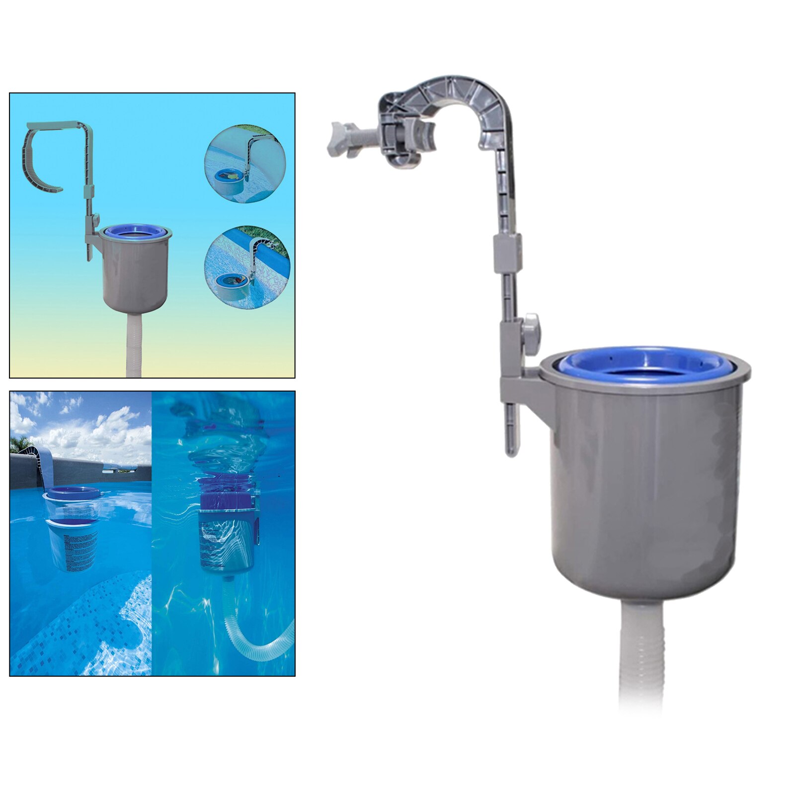 Swimming Pool Wall-Mounted Skimmer Automatic Clean Tool Basket for Inflatable Swimming Pool Fountains 25 x 25 x 32 cm