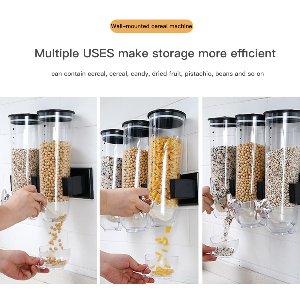 Creatieve Granen Dispenser Fles Tank Keuken Opbergdoos Graan Droog Voedsel Graan Kan Container Snack Moer Snoep Vat thuis 1 pc