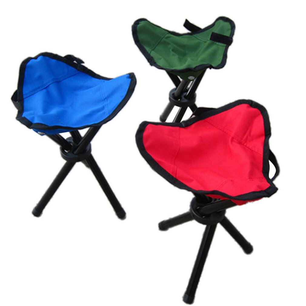 Outdoor Triangular Folding Stool Convenient Foldable Fishing Camping park bench Stool Folding Stool Small Three-legged Chair