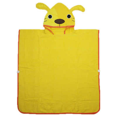 3 designs gul lille hundemonster og elefant børnehættehåndklæde hvalpebørns badekåbe med hat