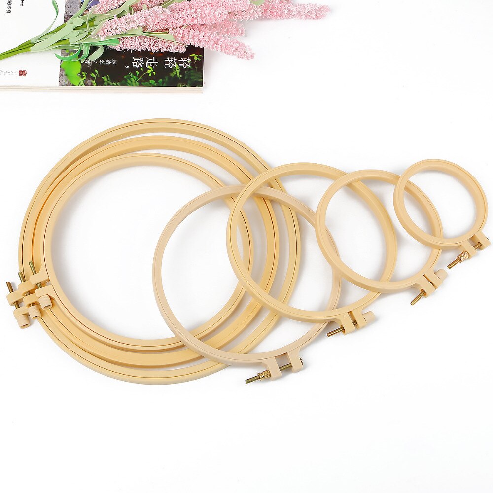 8 Sizes DIY Needlecraft Cross Stitch Machine Round Loop Hand Household Sewing Tools Bamboo Frame Embroidery Hoop Ring For Sewing