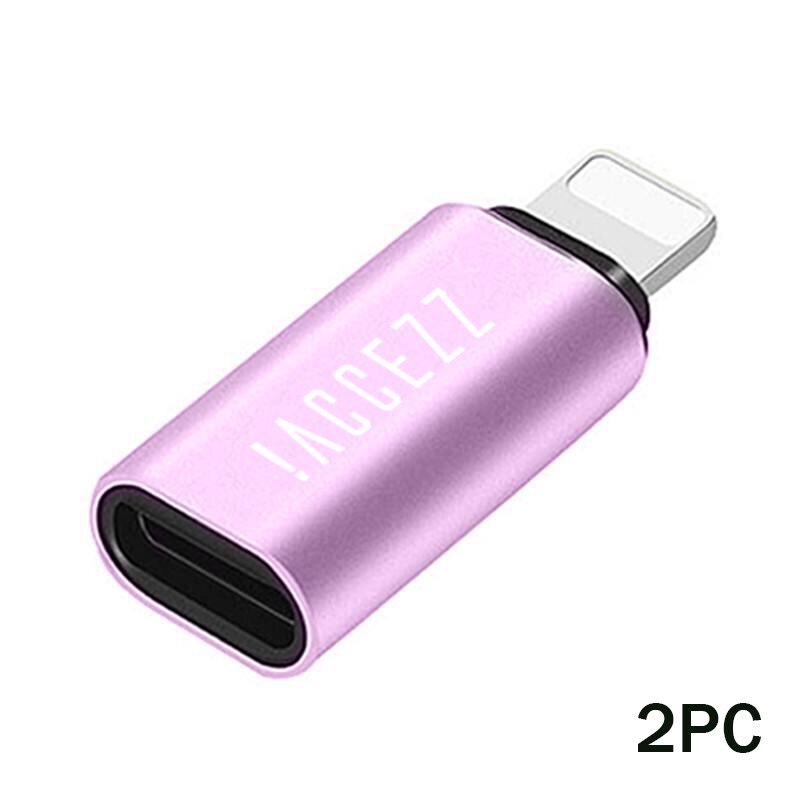 ! Accezz Type C Vrouwelijke Om Verlichting Adapter Voor Apple Iphone 7 8 Plus X Xs Max Usb C Om 8pin mannelijke Opladen Data Sync Otg Converter