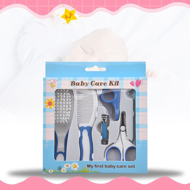 Kit de cuidado diario de uñas para bebés recién nacidos, 6 uds., cepillo de aseo para niños, peine y juego de manicura para el hogar
