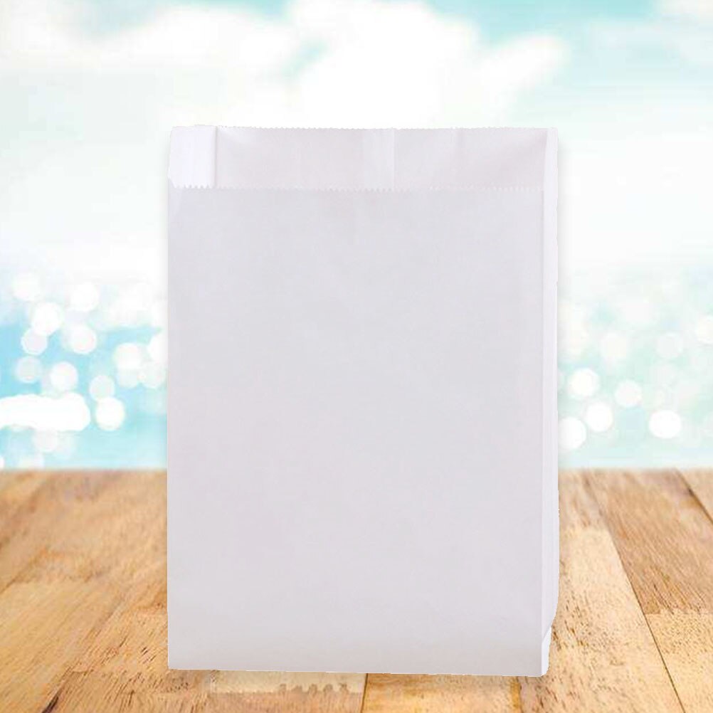 50pcs Grease Proof Food Packing Bag Paper Bag for Fried Chicken Baking Food Snacks Shredded Cake French Fries