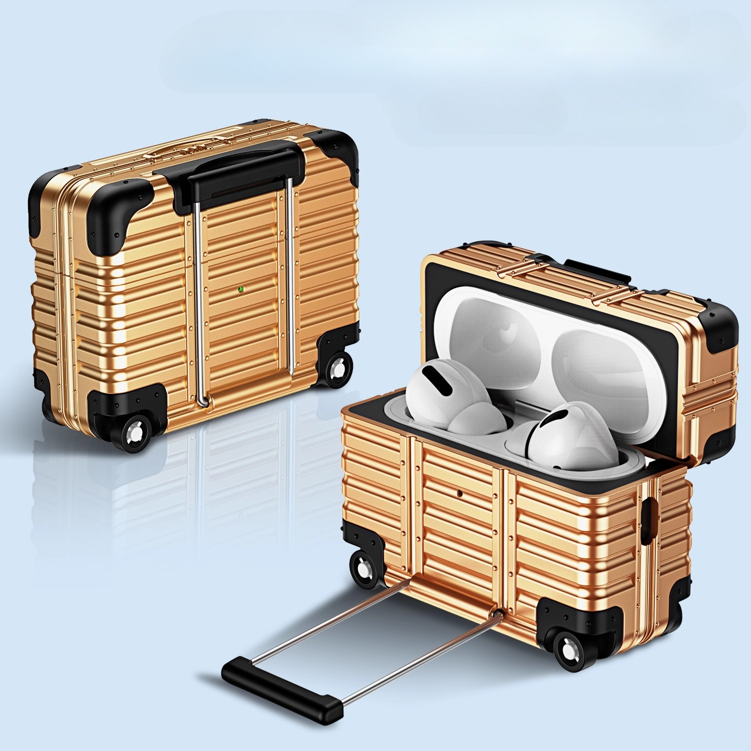 Individual Suitcase for Airpods 4 3 2 Pro Trendy Luggage Protective Case for Airpods1/2/pro2 -proof Headphone Case ﻿