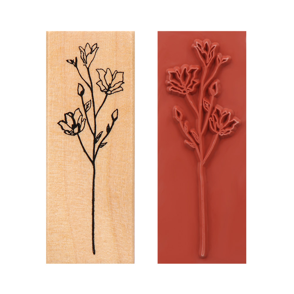 1 sztuk drewniane roślin kwiat dziewczyny Seal Vintage stemple gumowe DIY rzemiosło szycia tłoczenia akcesoria do scrapbookingu: A7