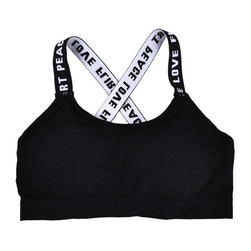 Ademende bralette bh letter dames lingerie naadloze gewatteerde bloemen bh femme push-up bh's dames sport fitness bh bh