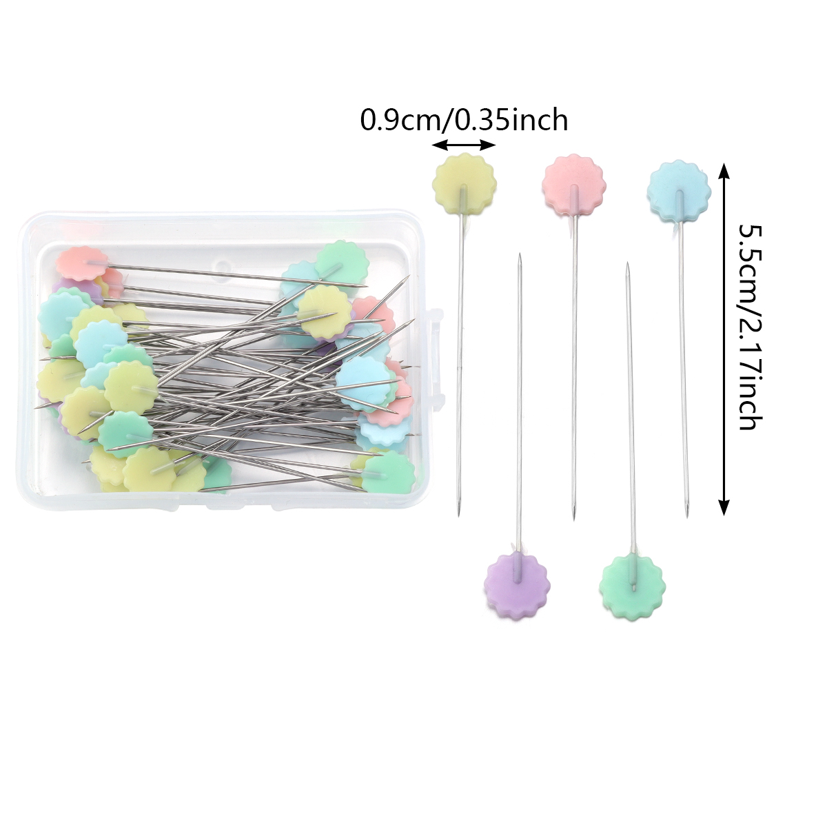 50 teile/schachtel Edelstahl Schneiderei Stifte Stickerei Patchwork Stifte NäHenne Nadel Werkzeuge Für DIY Geschmack Kleidung Zubehör: Elfenbein