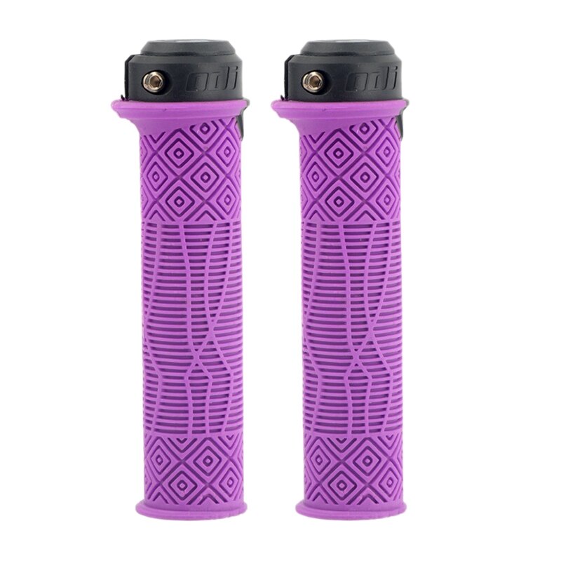ODI – poignées de guidon vtt en Gel de silice, antidérapantes, absorbe les chocs, souples, accessoires de cyclisme: Violet
