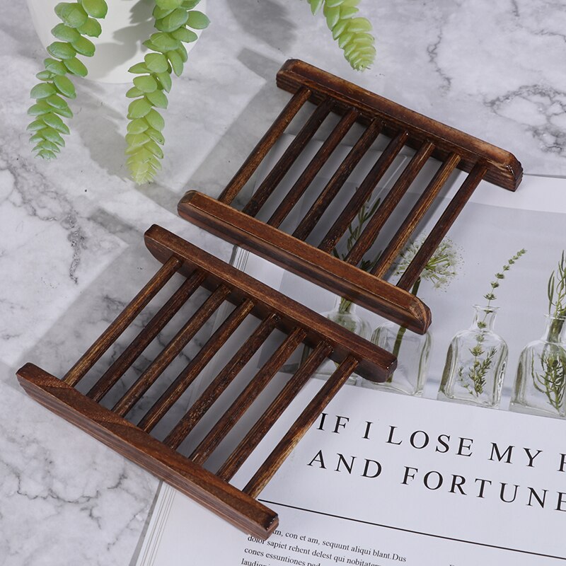 1 X drewniane naturalny bambus mydelniczki tacka mydelniczka pudełko na talerze przenośny pojemnik na mydelniczka łazienkowa robić przechowywania