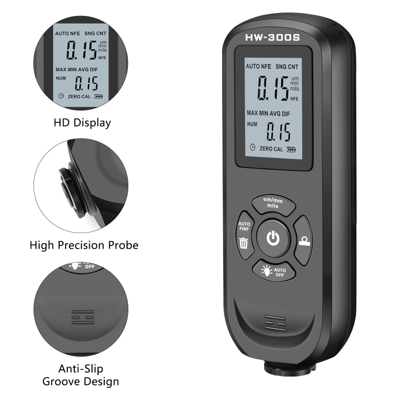 Portable Coating Thickness Gauge Car Painting Depth Gauge Paint Thickness Gauge Digital Mil Thickness Meter for Automoti P8DA