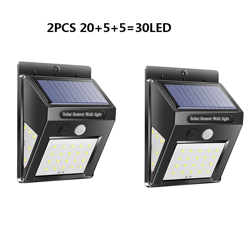 30/40 LED Outdoor Solar Light PIR Motion Sensor 4pcs Solar Wall Lamp Waterproof Energy Saving Emergency Garden Yard Lights