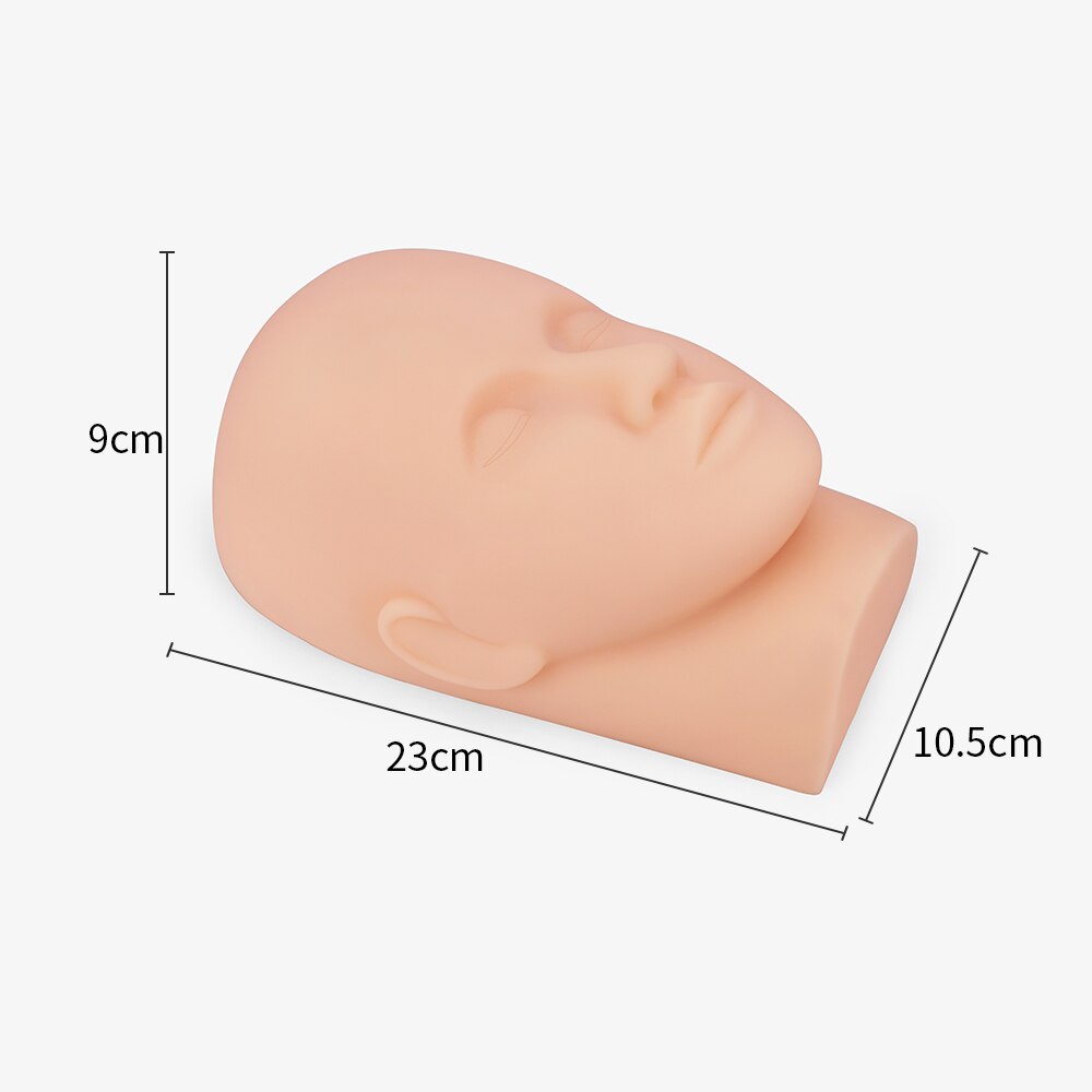 Práctica de pestañas postizas, maniquí de entrenamiento, cabeza plana, práctica de maquillaje, extensiones de pestañas