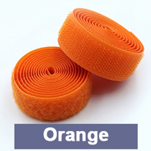 Haisen,Solid Color Soft Nylon Hook and Loop Adhesive Fastener Tape,Magic Tape, Sewing Accessories For Clothe/ Bag/ Shoe/AB Stick: Orange - H