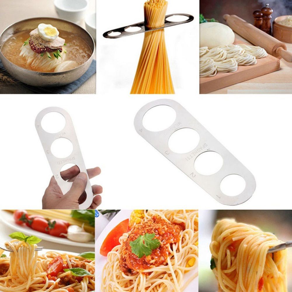 Stainless Steel Pasta Spaghetti Measurer Measure Tool Kitchen Gadget Sliver