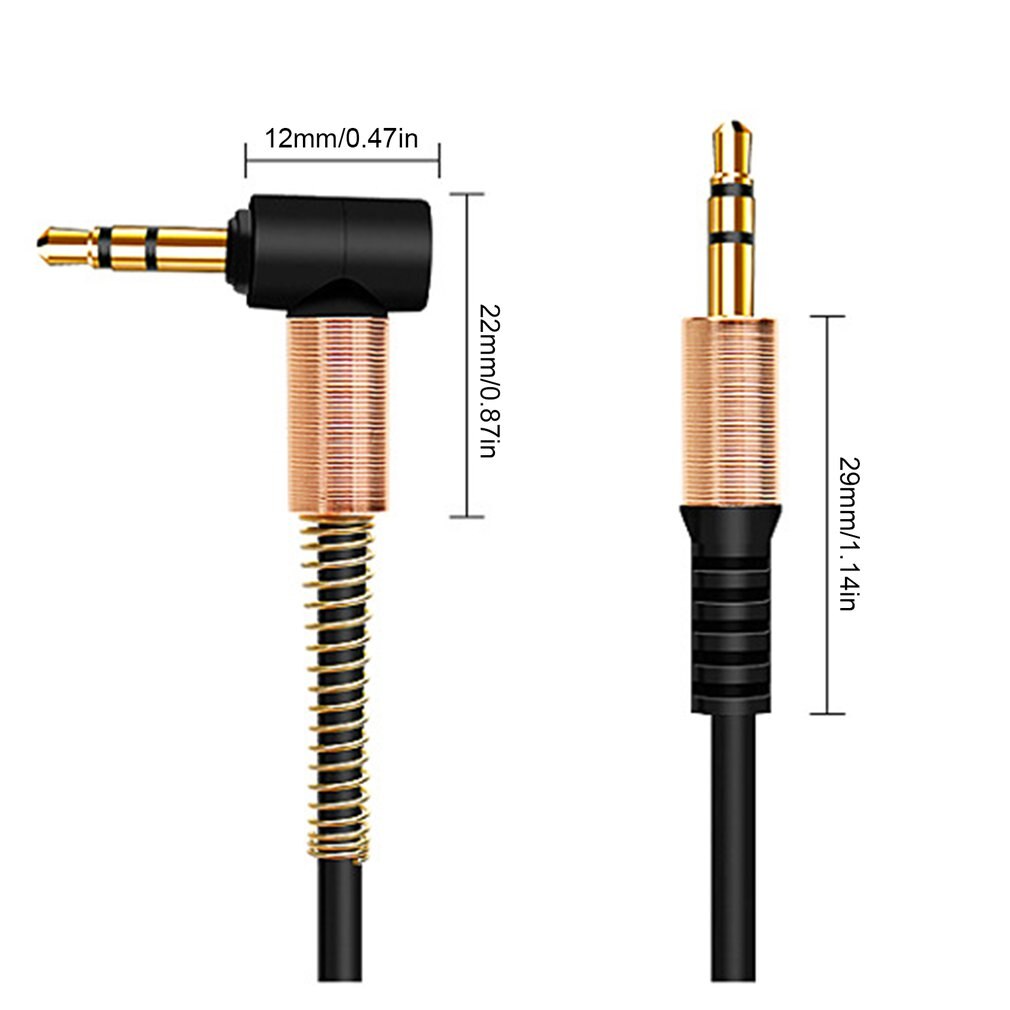 3.5mm aux kabel lyd stereo hann til hann 90 grader rett vinkel 3.5mm høyttaler universell aux lydledning til bil mobiltelefon