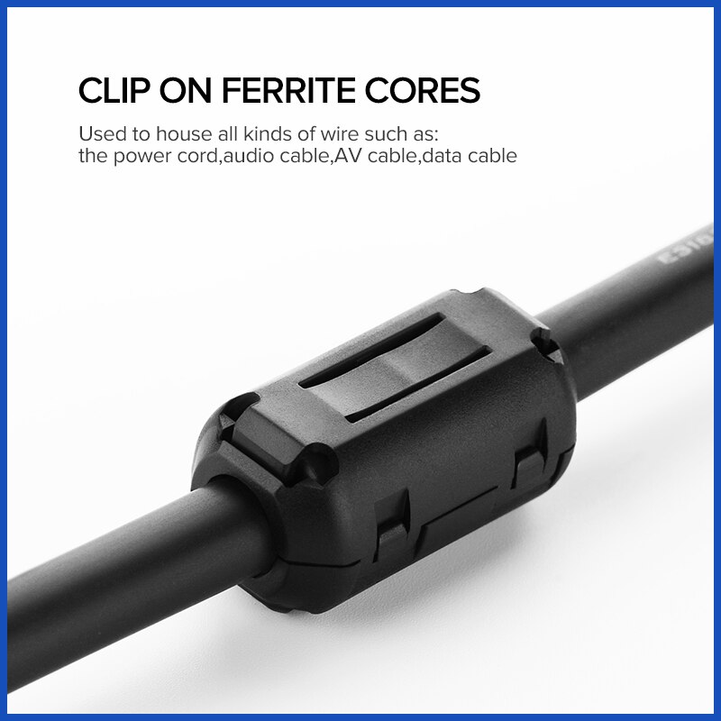 Ugreen clip-on ferrit filter ringkerne til digitale kabler rfi emi støjdæmper aktive komponenter filtre kabelbeskytter