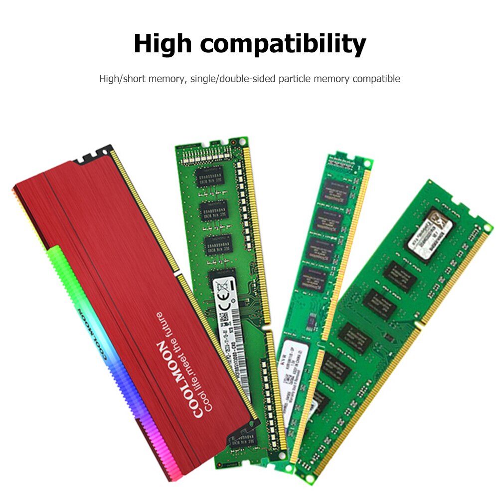 Disipador de calor CR-D134S ARGB para memoria RAM disipador de calor para ordenador de escritorio, PC, Memoria 5v-3 Pines, disipador para memoria RAM, soporte para disipador RGB