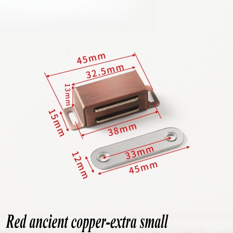 1 stk. magnetlås til køkkenskabslåger i rustfrit stål til tv-bord, skab og andre møbler, skuffedør: Orange